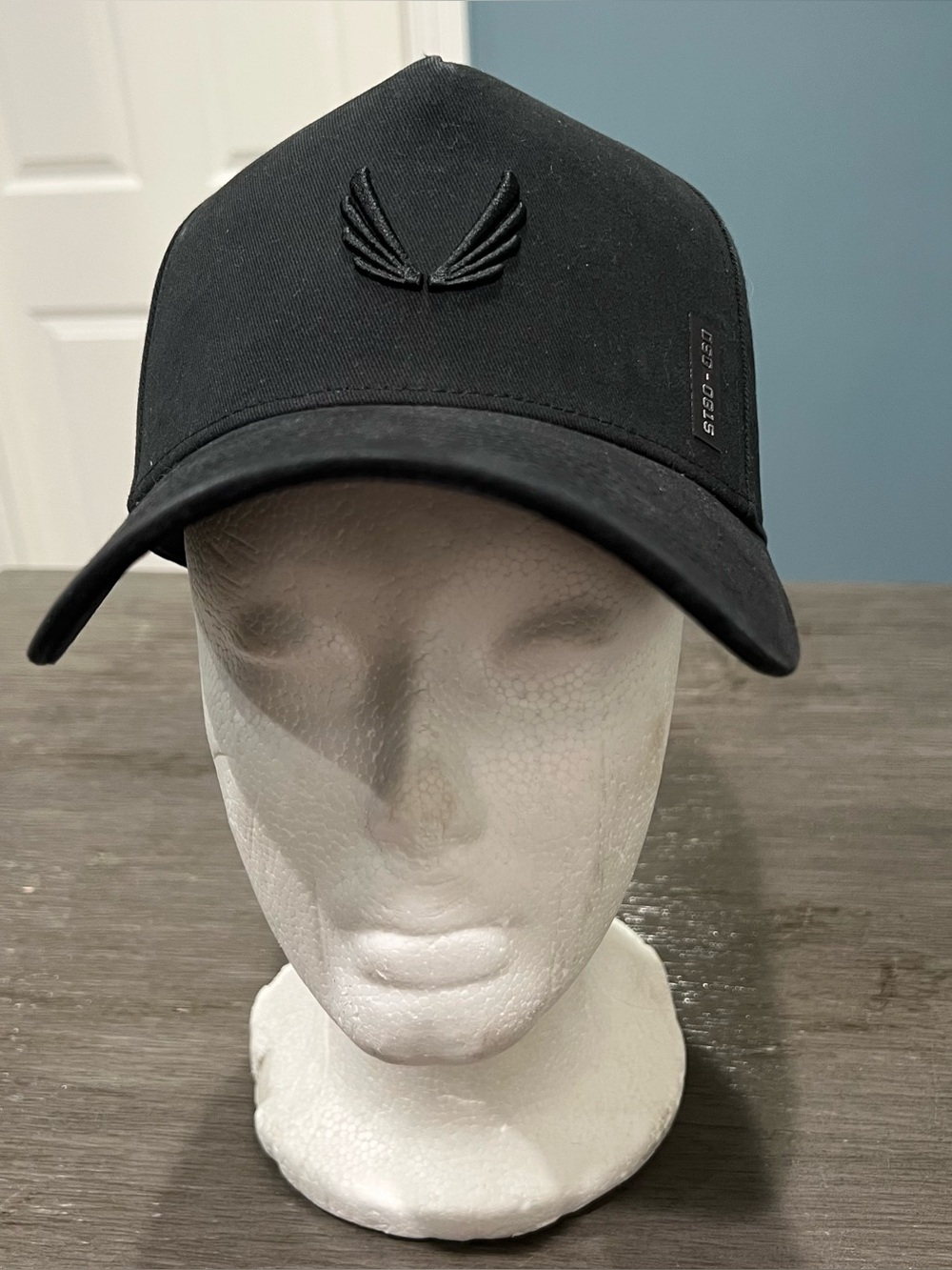 ASRV 0815 A Frame Wings Snap Back Hat OS Black